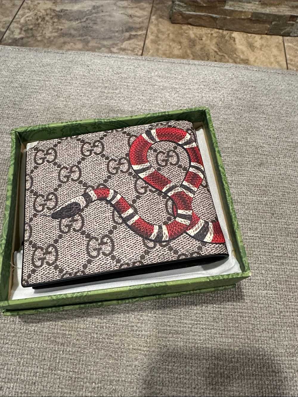 Beige Monogram Card & Key Holder
